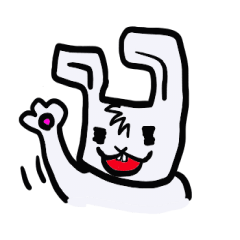 [LINEスタンプ] 耳曲りウサ太郎の日常 