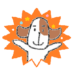 [LINEスタンプ] 顔が長い犬 fetchpriority=high