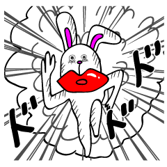 [LINEスタンプ] ラビット厚男 fetchpriority=high