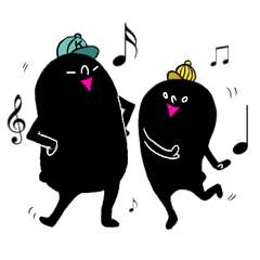 [LINEスタンプ] くろ太郎とくろ助