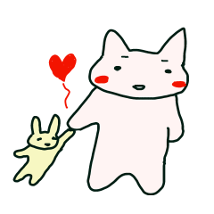 [LINEスタンプ] こまりねことうさ
