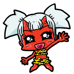 [LINEスタンプ] 赤鬼娘ちゃん fetchpriority=high