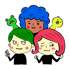 [LINEスタンプ] 癖者トリオ 