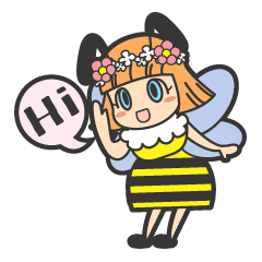 [LINEスタンプ] はちの子ハニーニの日常 