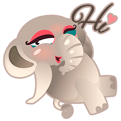[LINEスタンプ] 愉快でかわいいゾウのダンビー 