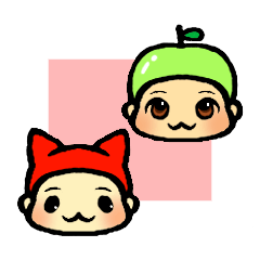 [LINEスタンプ] ねこっこ★りんごっこ fetchpriority=high