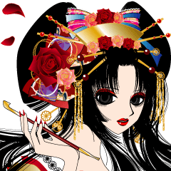 [LINEスタンプ] 美少女図鑑。2 〜おいらん編〜 fetchpriority=high
