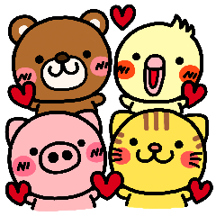 [LINEスタンプ] どうぶつ達のダジャレゴコロ みんな集合！ fetchpriority=high
