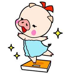 [LINEスタンプ] こぶたのダイエットスタンプ