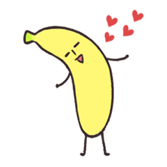 [LINEスタンプ] バナナのきもち（シンプル英語版）