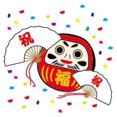 [LINEスタンプ] だるまさん.