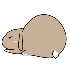 [LINEスタンプ] たれ耳うさぎのモコ
