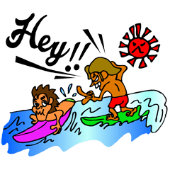 [LINEスタンプ] サーファーズ！シン＆ユウキ 