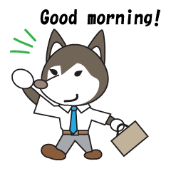 [LINEスタンプ] Husky manager English version 