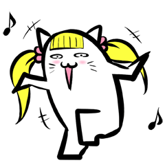 [LINEスタンプ] ツインテにゃあこ 