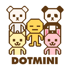 [LINEスタンプ] ドットミニ｜ラブリー動物編 fetchpriority=high