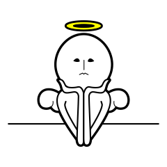 [LINEスタンプ] 白い天使による返信 