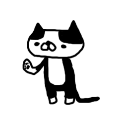 [LINEスタンプ] はちわれ猫 フクタ