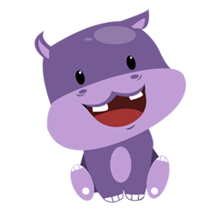 [LINEスタンプ] ヘンリ、かわいいカバの赤ちゃん 
