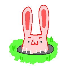 [LINEスタンプ] 手描きウサギ 