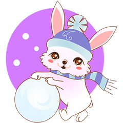 [LINEスタンプ] ユウ、ハッピーなウサギ 
