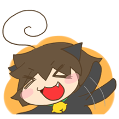 [LINEスタンプ] すごいあほ毛のにゃんこ