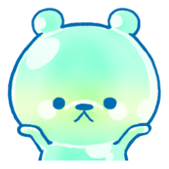 [LINEスタンプ] くまゼリー（メロンソーダ味）