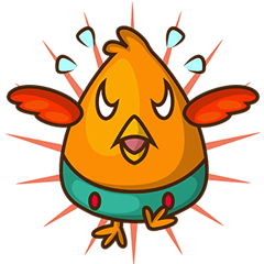 [LINEスタンプ] キュービーはキュートなニワトリ 