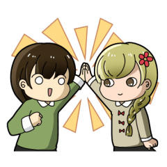 [LINEスタンプ] サチ子の日常 ～友達編～ fetchpriority=high