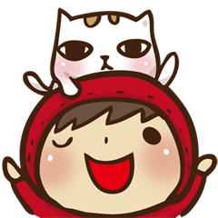 [LINEスタンプ] Boson in red