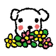 [LINEスタンプ] ふわふわもこもこ犬 