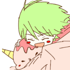 [LINEスタンプ] 怪獣べりんと着ぐるみ少年 