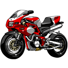 [LINEスタンプ] スポーツバイク(ツーリング1) fetchpriority=high