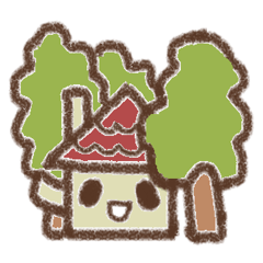 [LINEスタンプ] 森の中の小さな家 