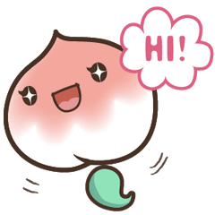 [LINEスタンプ] 甘くてかわいい桃のペリ 