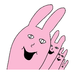 [LINEスタンプ] のび～る！うさぎさん！ 