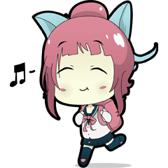 [LINEスタンプ] かわいくて陽気な女の子チヨ 