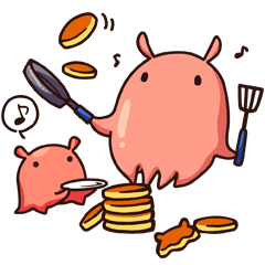 [LINEスタンプ] めんだこ村のメンダコたん