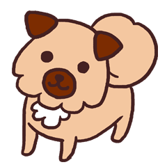 [LINEスタンプ] 博多弁のミックス犬「マイケル」