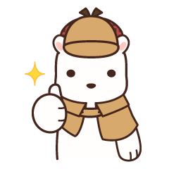 [LINEスタンプ] 探偵のシロクマさん