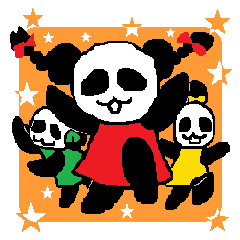 [LINEスタンプ] パンダ少女 