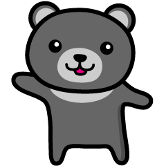 [LINEスタンプ] くろ★くま 
