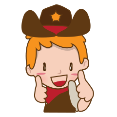 [LINEスタンプ] チャーミングなカウボーイのビル 