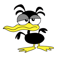 [LINEスタンプ] 黒アヒルのゲオ 