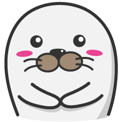 [LINEスタンプ] ゴマすりアザラシ（ゴマフアザラシ） 