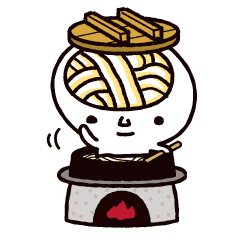 [LINEスタンプ] ツルきゃら うどん脳