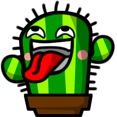 [LINEスタンプ] うひょーなサボテン君
