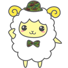 [LINEスタンプ] 自衛隊札幌地本キャラクター羊のモコちゃん fetchpriority=high
