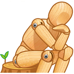 [LINEスタンプ] デッサン人形のでっさんの日常