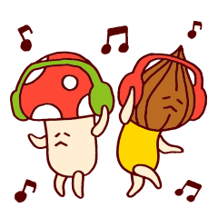 [LINEスタンプ] きのことタマネギ 